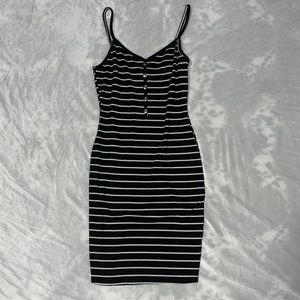 striped comfy body con dress